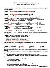 Đề kiểm tra 1 tiết bài số 1 môn Tiếng Anh Lớp 10 (Cơ bản) - Năm học 2019-2020